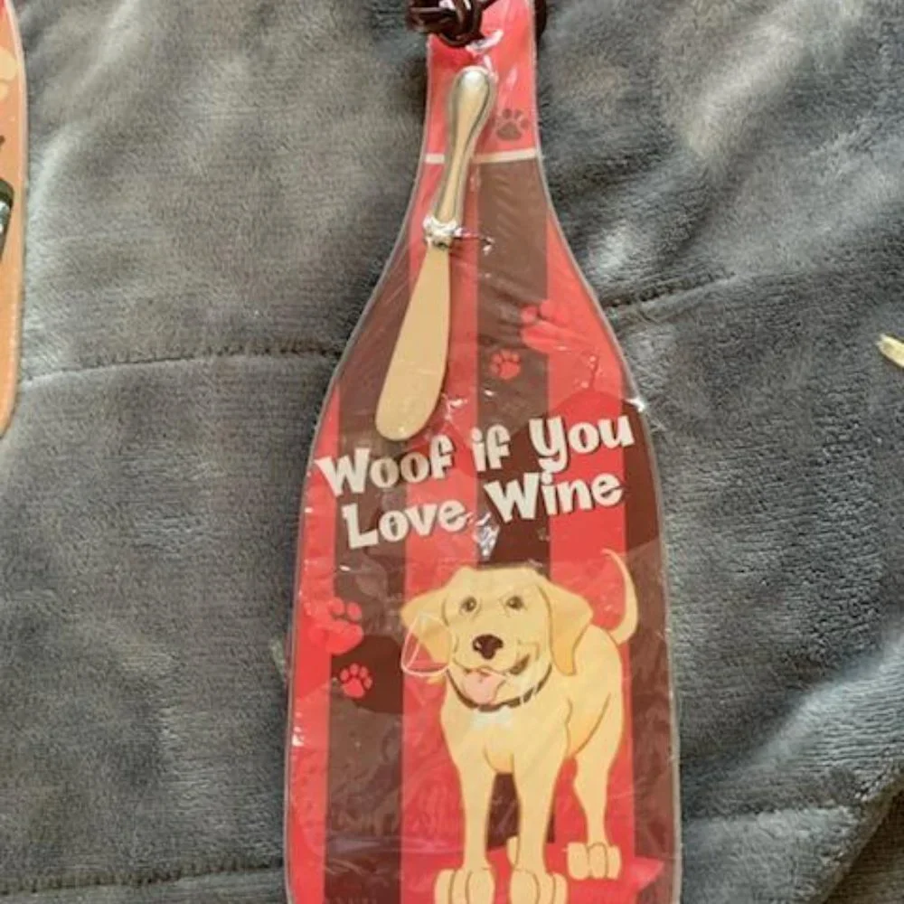 Woof if you love wine Cheese Server Set